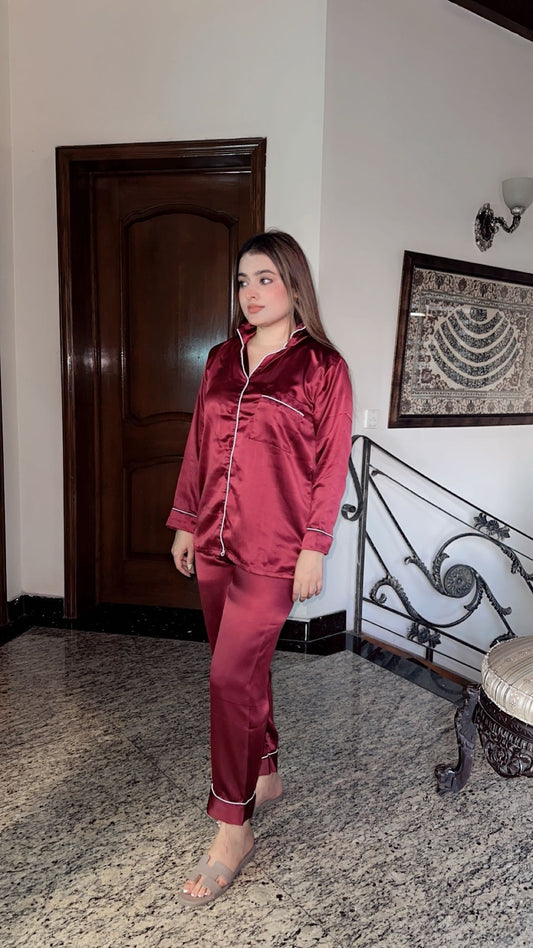 Rose Red silk pjs