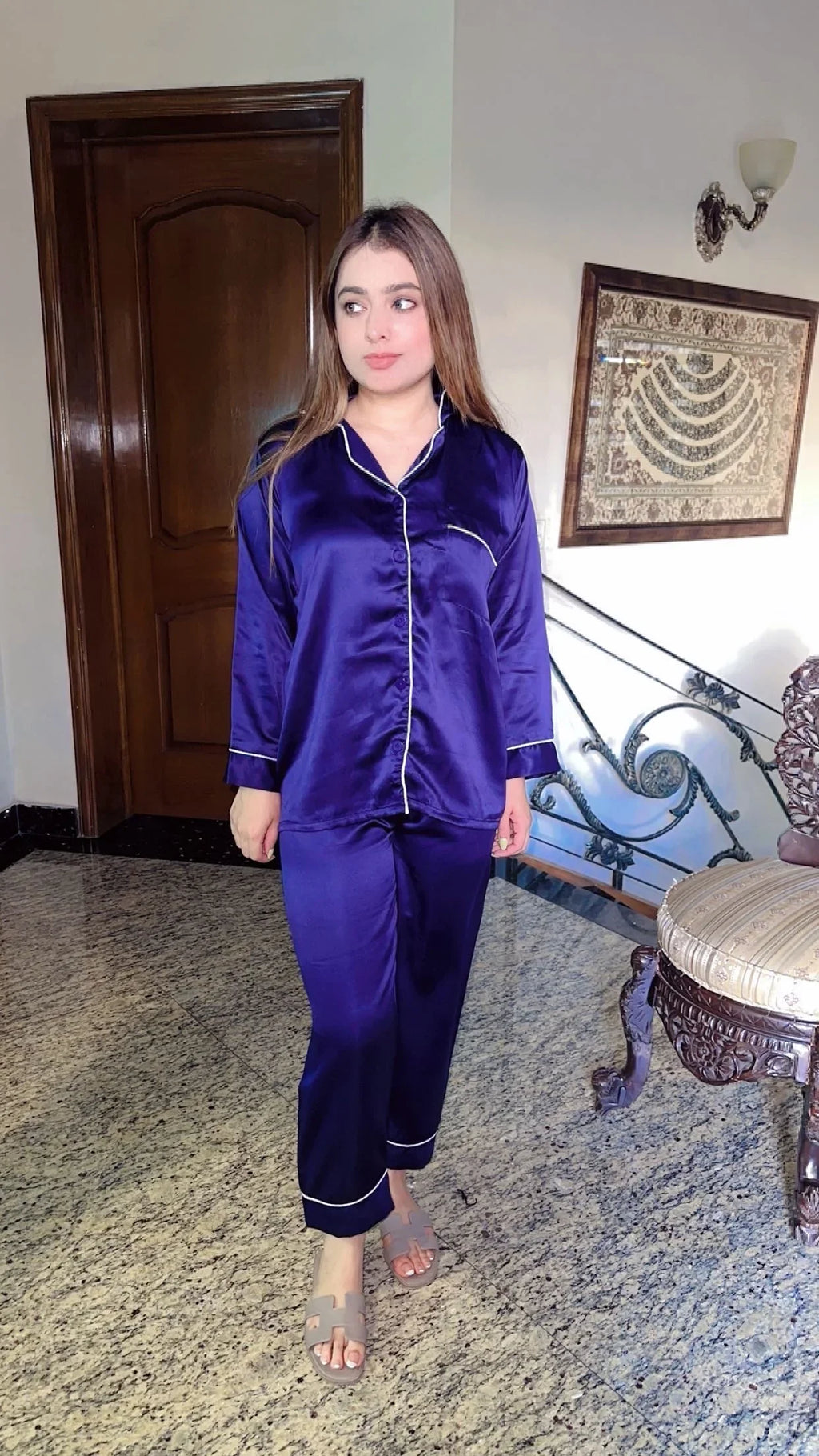 Blue Lagoon Silk PJs